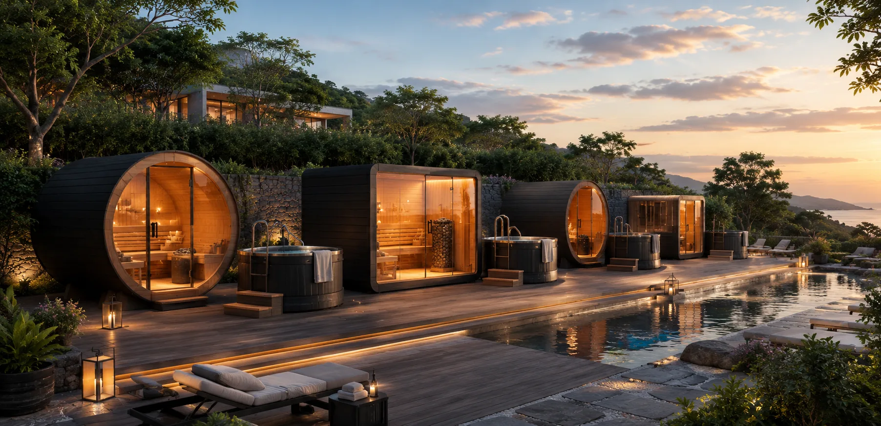 Premium wooden sauna